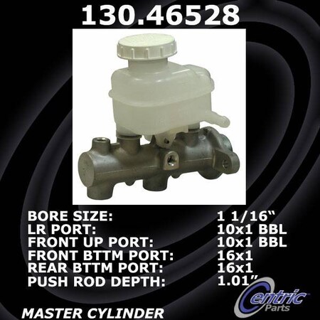Centric Parts PREMIUM BRAKE MASTER CYLINDER 130.46528